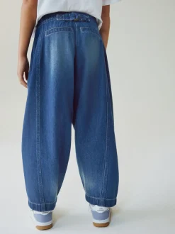 Donkerblauw - Barrel jeans (3-16jaar)