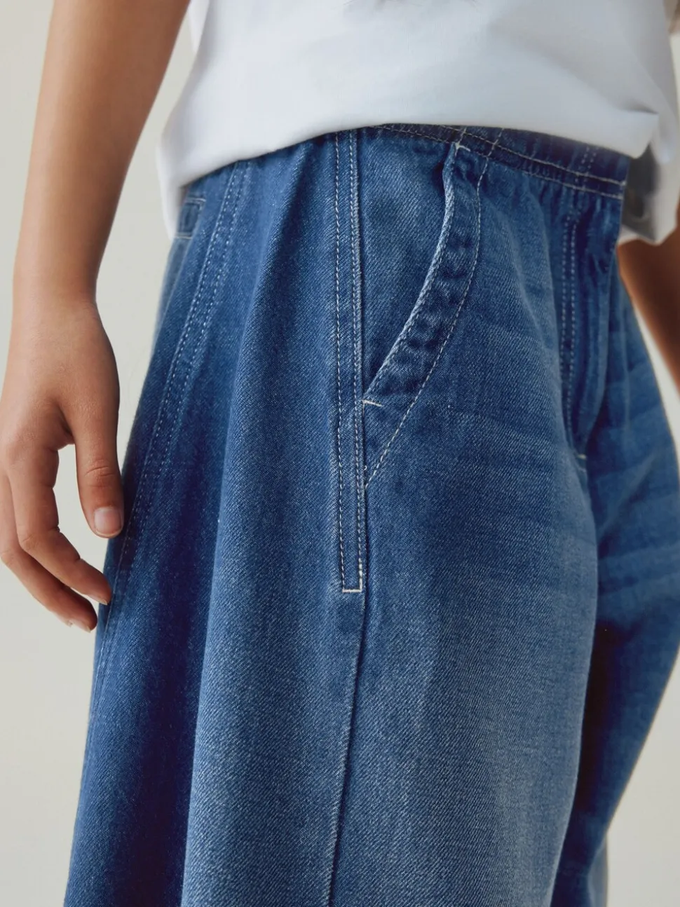 Donkerblauw - Barrel jeans (3-16jaar)