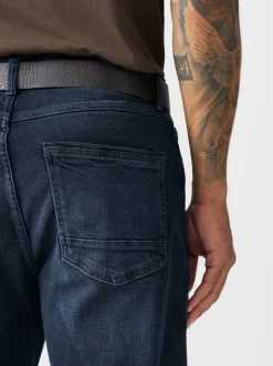 Donkerblauw - Bootcut - Authentic jeans met riem