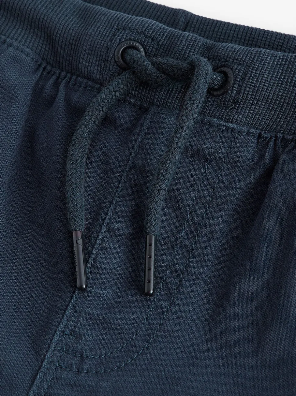 Donkerblauw - Broek met geribde elastische taille (3-16 jr)