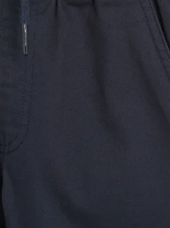 Donkerblauw - Broek met geribde elastische taille (3-16 jr)