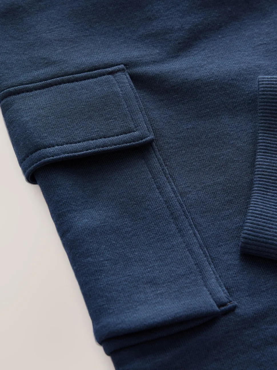 Donkerblauw - Cargo joggingbroek met hoog katoengehalte (3-16jr)