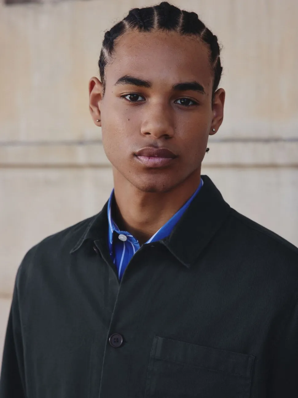 Donkerblauw - Chore Twill Shacket Overshirt