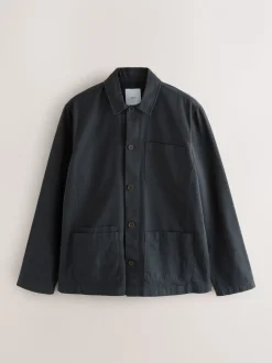 Donkerblauw - Chore Twill Shacket Overshirt