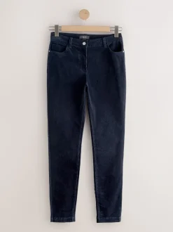Donkerblauw - Corduroy skinny broek