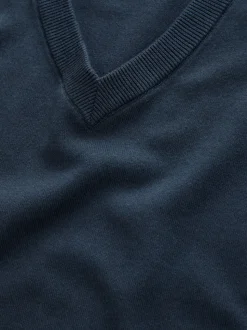 Donkerblauw - Cotton Rich Long Sleeve Jumper