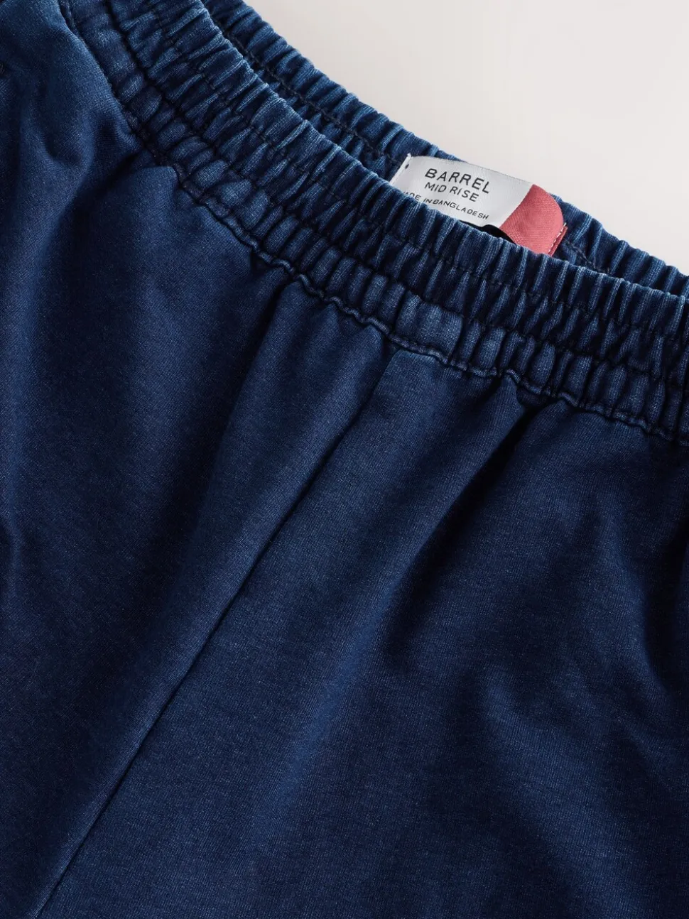 Donkerblauw - Denim Jersey Broeken met Barrel jeans