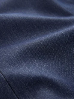 Donkerblauw - Denim Military Fitted Single Breasted Blazer