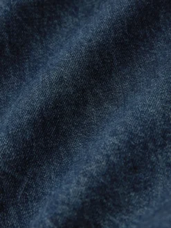 Donkerblauw - Denim Western 100% Cotton Long Sleeve Shirt