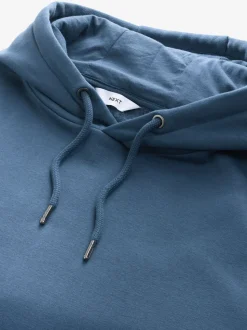 Donkerblauw - Dip Dye Katoenrijke Jersey Hoodie