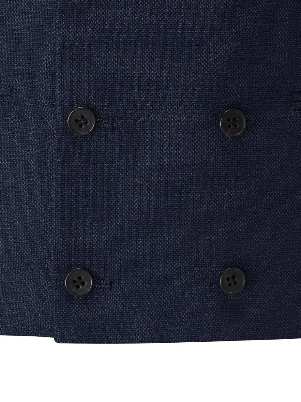Donkerblauw - Dubbele knoop - Skopes Harcourt gilet maatpak met enkel rij knopen