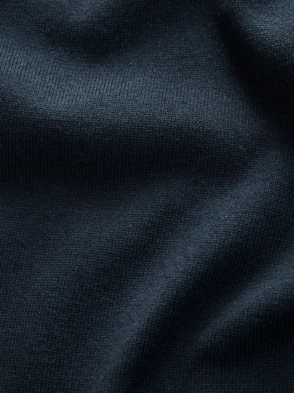 Donkerblauw - Effen - Regular Fit Cotton Rich Crew Neck Jumper