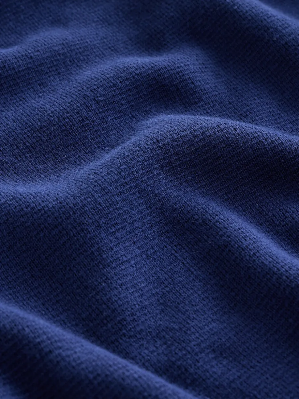 Donkerblauw - Effen - Regular fit 100% katoenen premium trui met korte rits