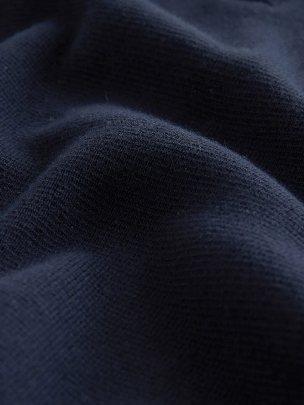 Donkerblauw - Effen - Regular fit 100% katoenen premium trui met korte rits