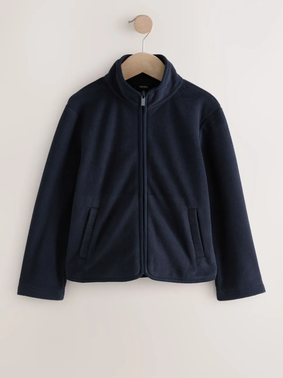 Donkerblauw - Fleece jack met rits en zakken (3-16 jr)