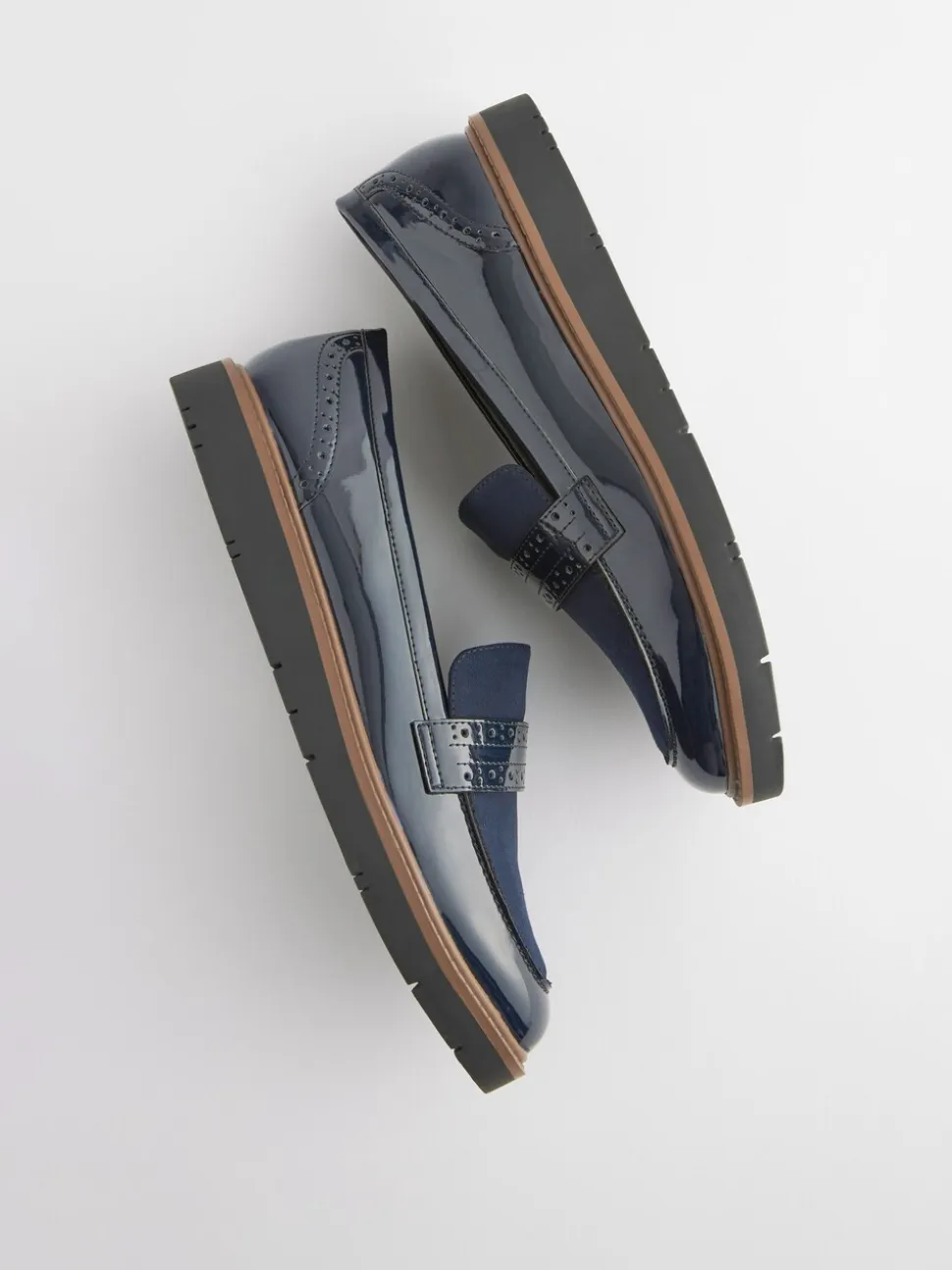 Donkerblauw - Forever Comfort® Brogue Instappers