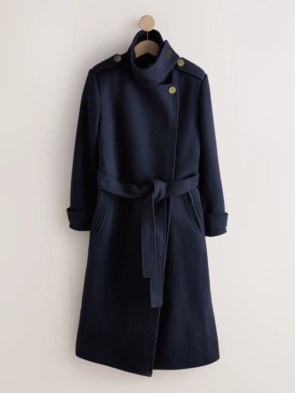 Donkerblauw - Formele jas met colkraag