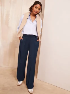 Donkerblauw - Friends Like These Premium broek met wijde pijpen en elastiek aan de achterkant