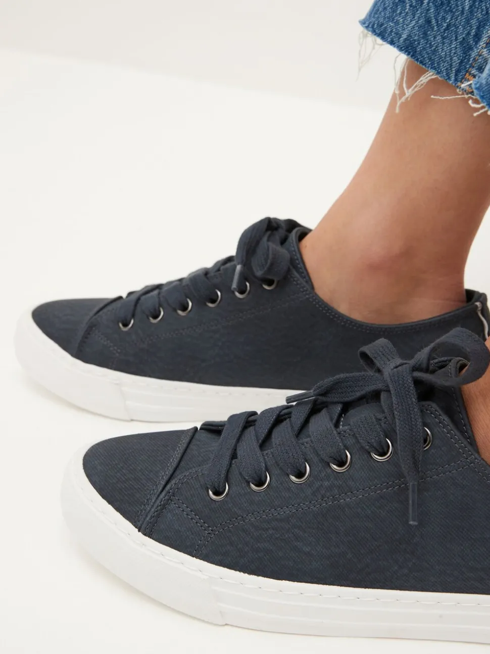 Donkerblauw - Gelakte honkbalsneakers