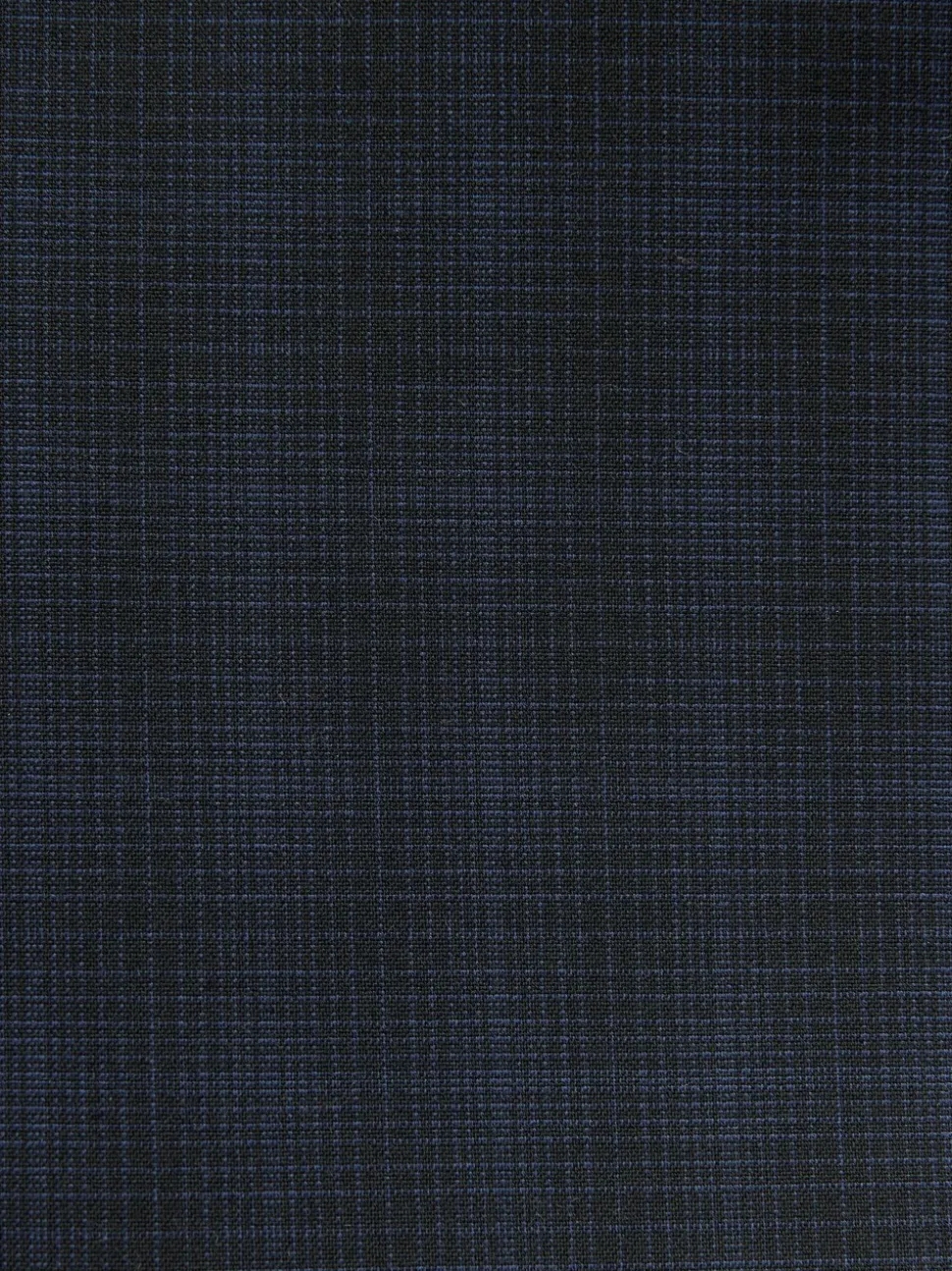 Donkerblauw - Geruit kostuum met smalle pasvorm: colbert