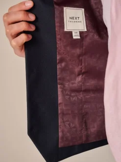 Donkerblauw - Herenvest met textuur
