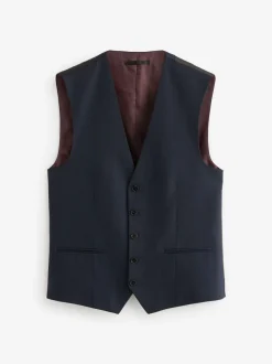 Donkerblauw - Herenvest met textuur