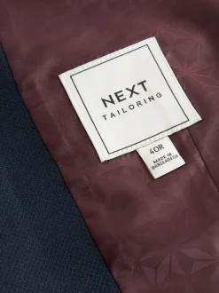 Donkerblauw - Herenvest met textuur