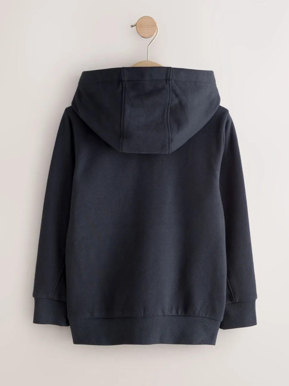 Donkerblauw - Hoodie met logo en ritssluiting (3-16jr)