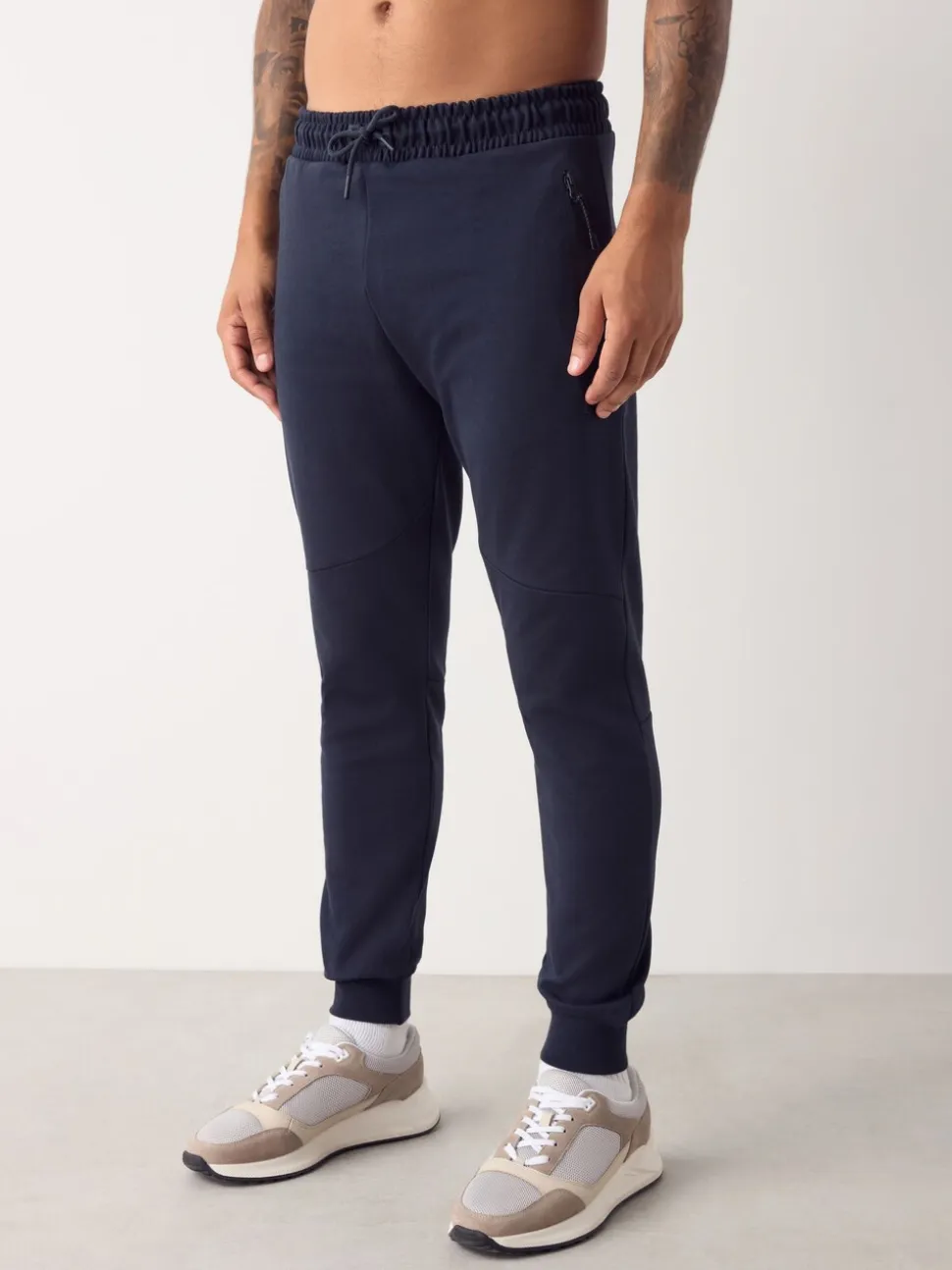Donkerblauw - Interlock Soft Touch Cuffed Joggers