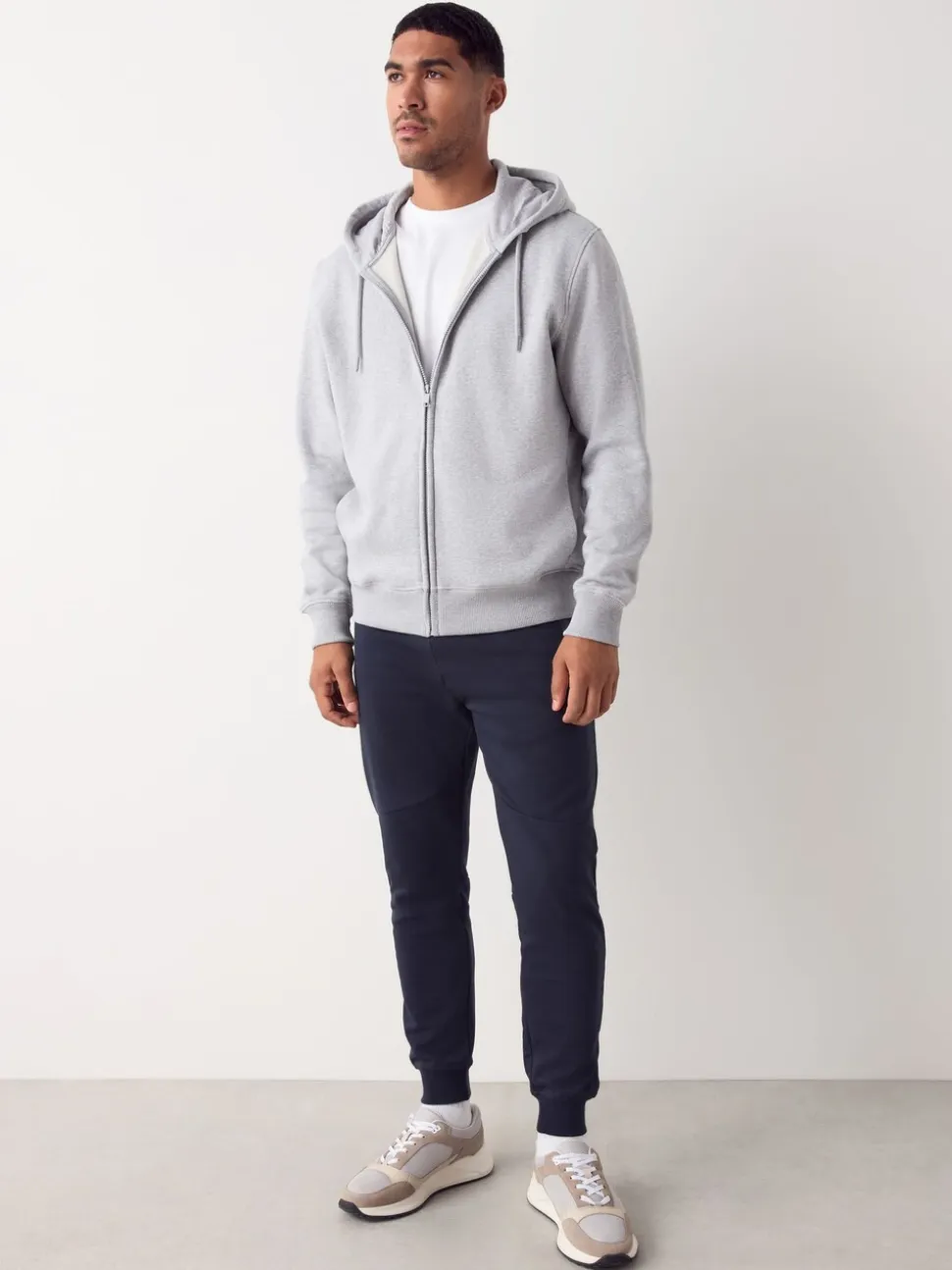 Donkerblauw - Interlock Soft Touch Cuffed Joggers