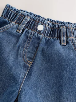 Donkerblauw - Jeans met muizenborduursel (3mnd -7jr)