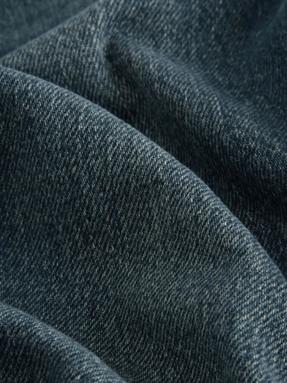 Donkerblauw - Jeans met omgeslagen wijde pijpen (3-16jr)