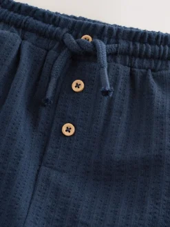 Donkerblauw - Jersey joggingbroek met textuur (3 mnd-7 jr)