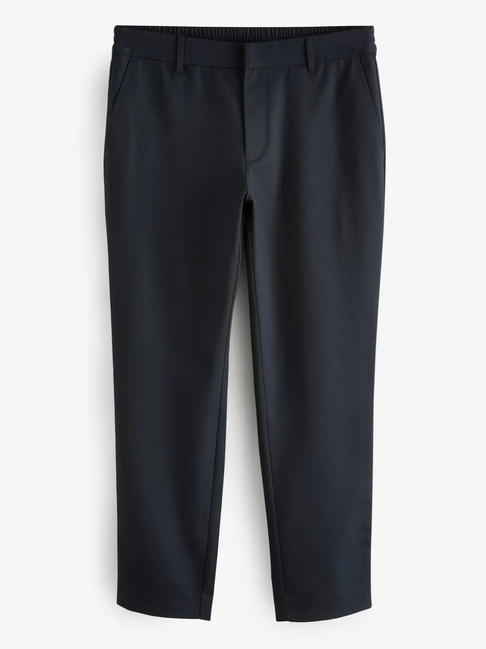 Donkerblauw - Joggingbroek met elastische tailleband en effen voorkant