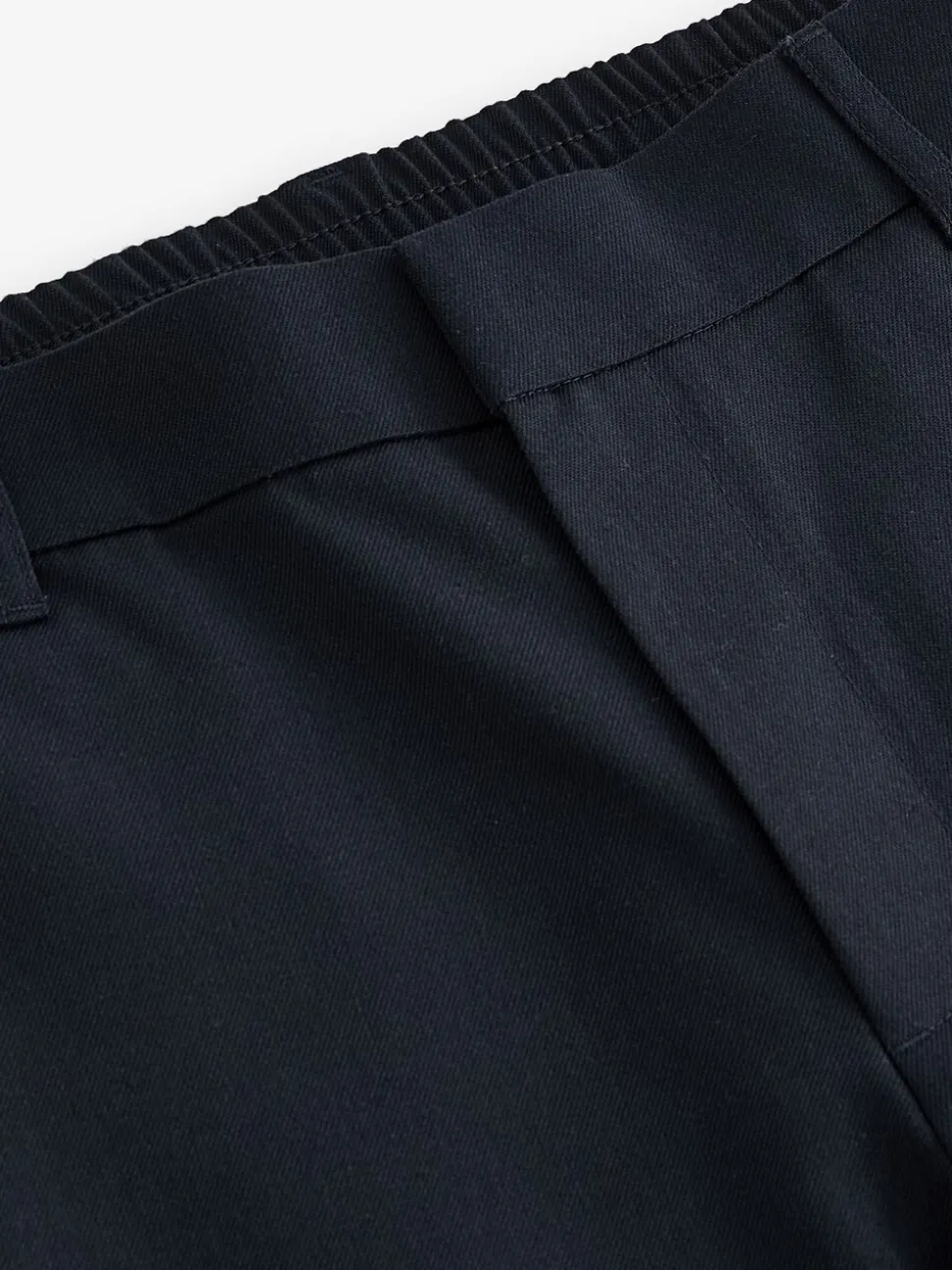 Donkerblauw - Joggingbroek met elastische tailleband en effen voorkant