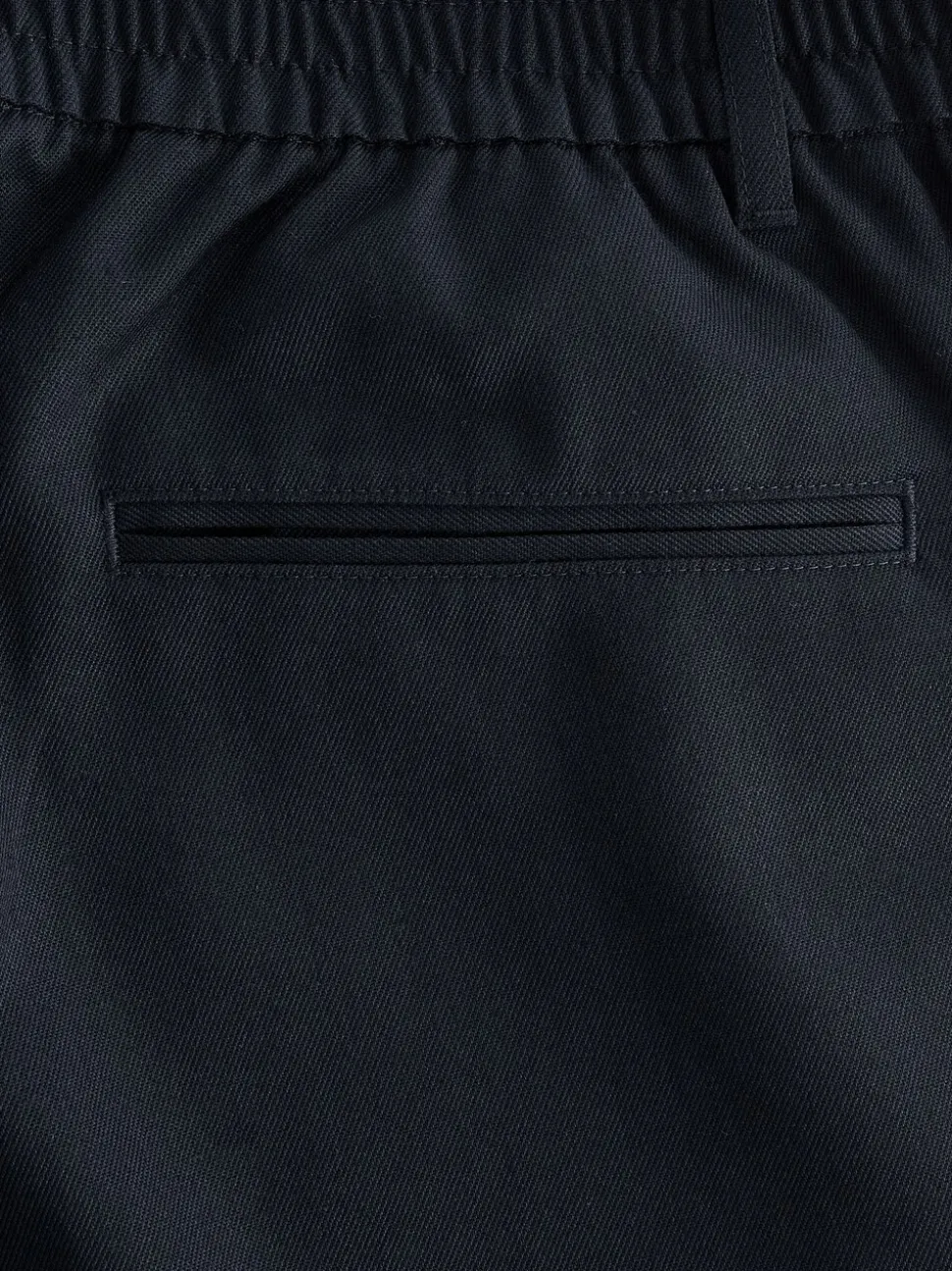 Donkerblauw - Joggingbroek met elastische tailleband en effen voorkant