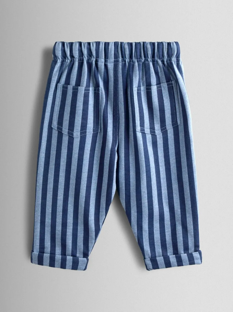 Donkerblauw - JoJo Maman Bébé 2-Pack Stripe & Plain Joggers