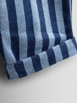 Donkerblauw - JoJo Maman Bébé 2-Pack Stripe & Plain Joggers