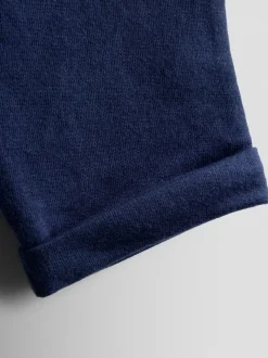 Donkerblauw - JoJo Maman Bébé 2-Pack Stripe & Plain Joggers
