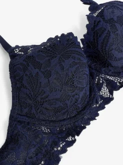 Donkerblauw - Kanten ultieme comfortabele beha