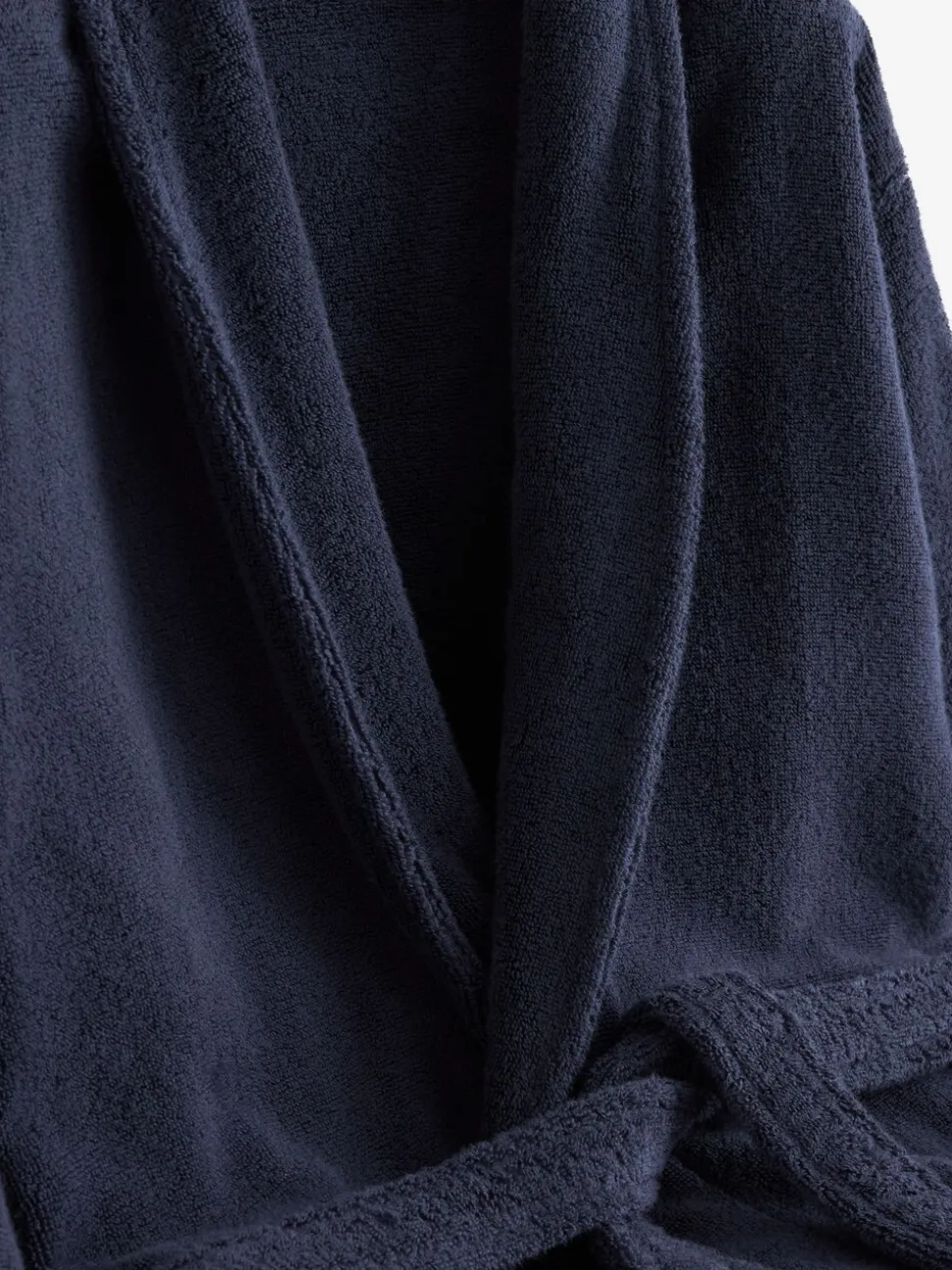Donkerblauw - Katoenen kamerjas van badstof