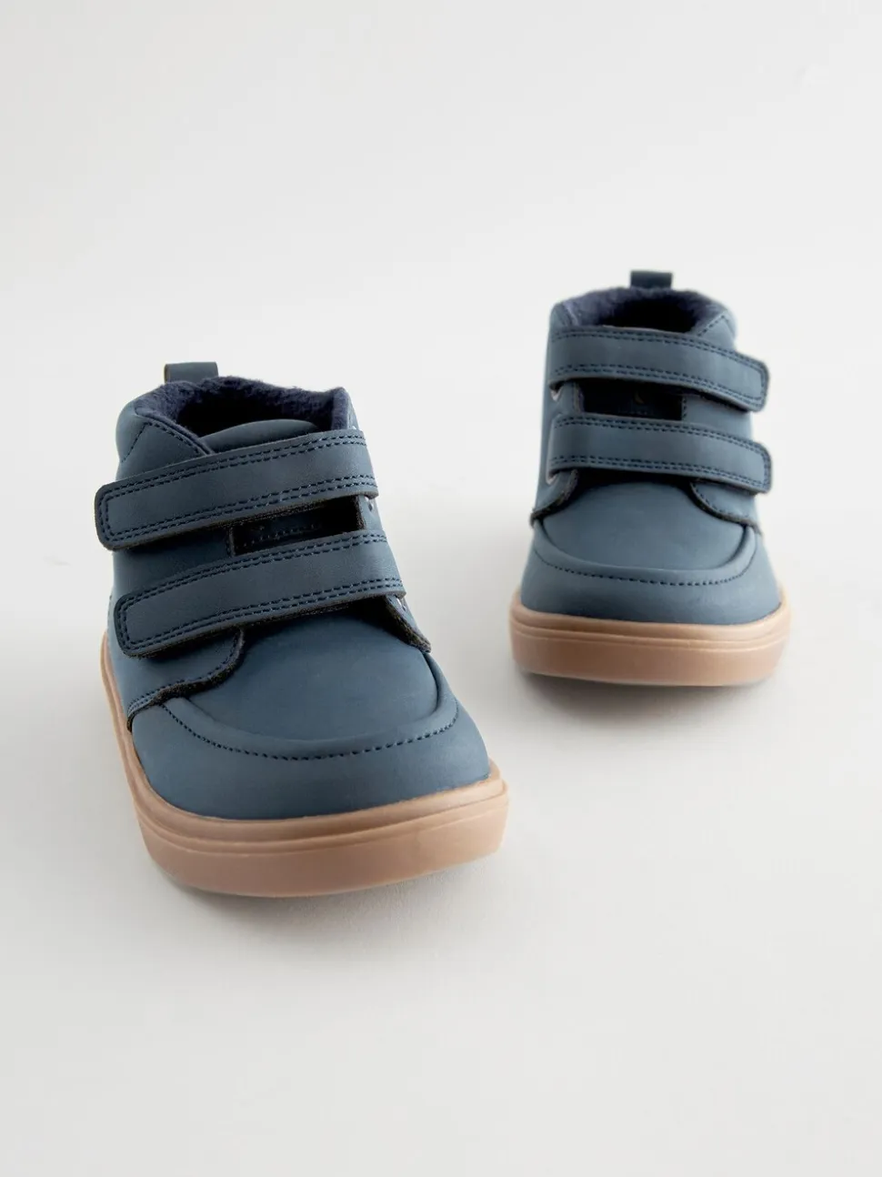 Donkerblauw - Laarsjes met klittenbandsluiting en warme voering