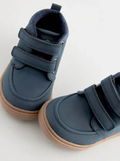Donkerblauw - Laarsjes met klittenbandsluiting en warme voering