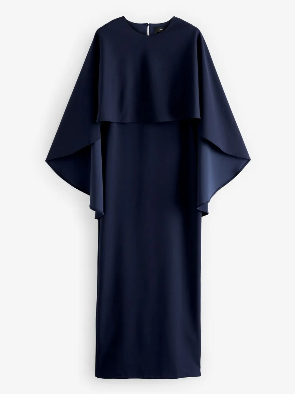 Donkerblauw - Lange jurk met cape