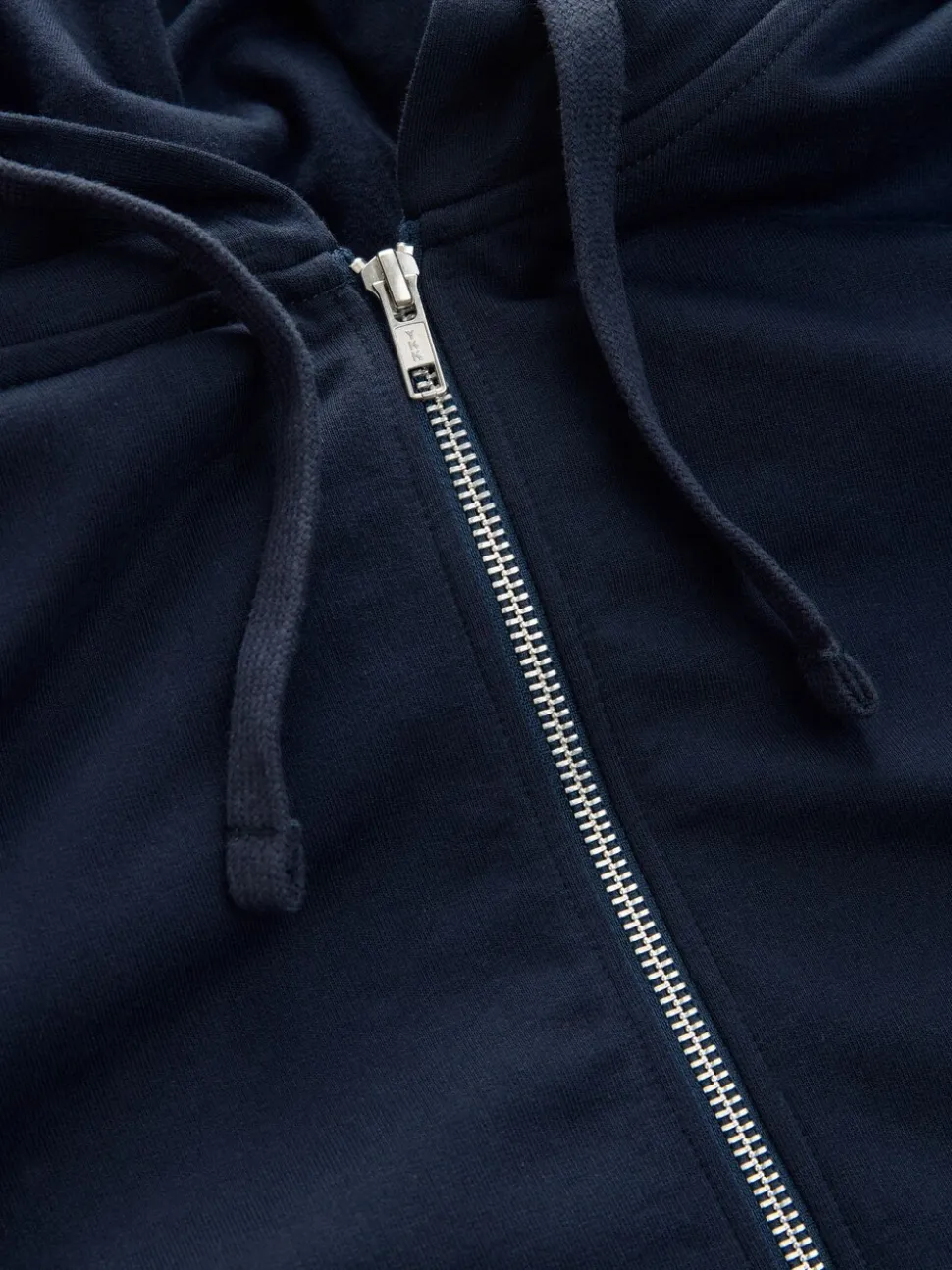 Donkerblauw - Lichte hoodie met rits