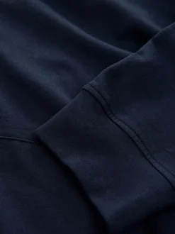 Donkerblauw - Lichte hoodie met rits