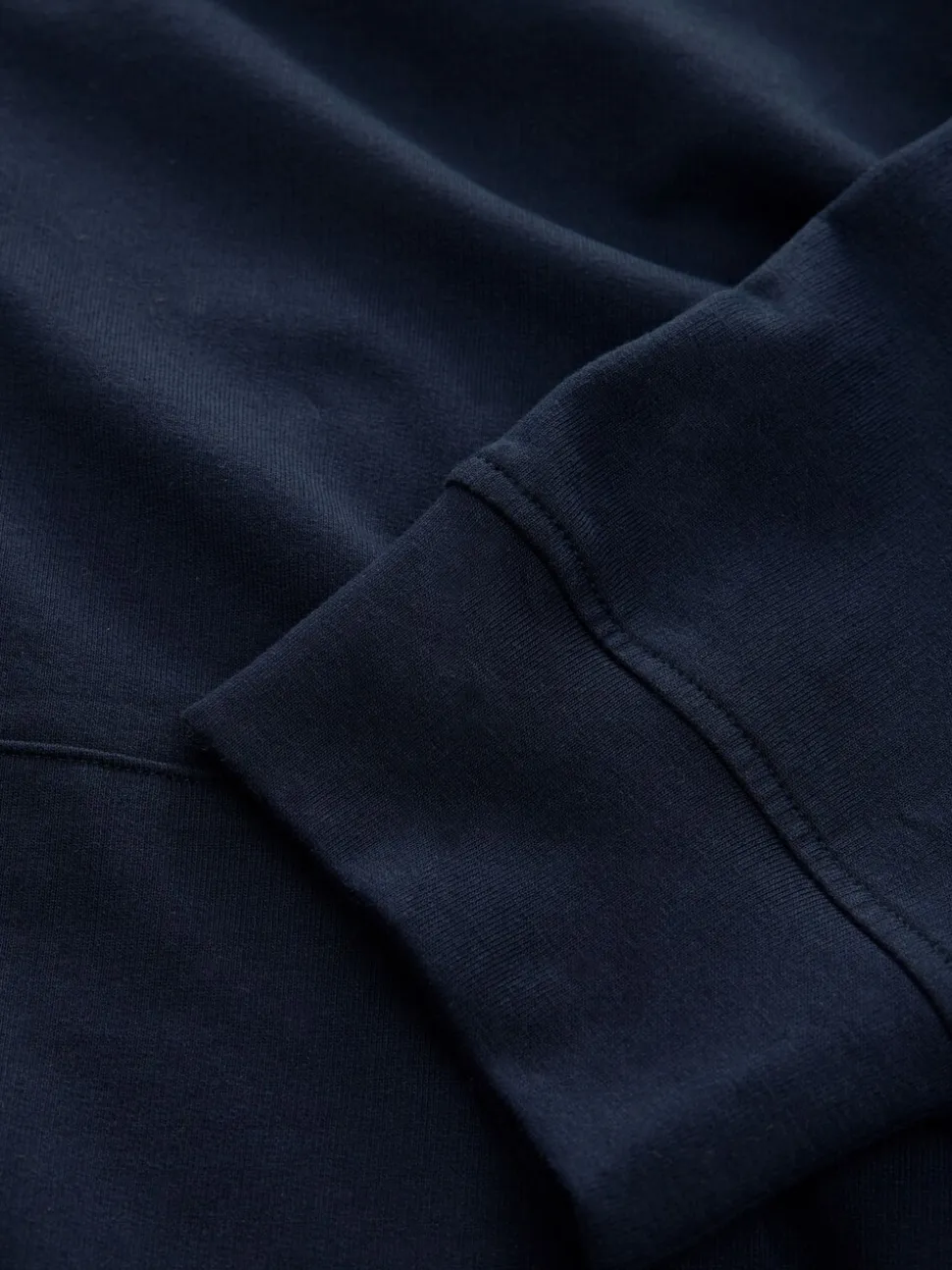 Donkerblauw - Lichte hoodie met rits