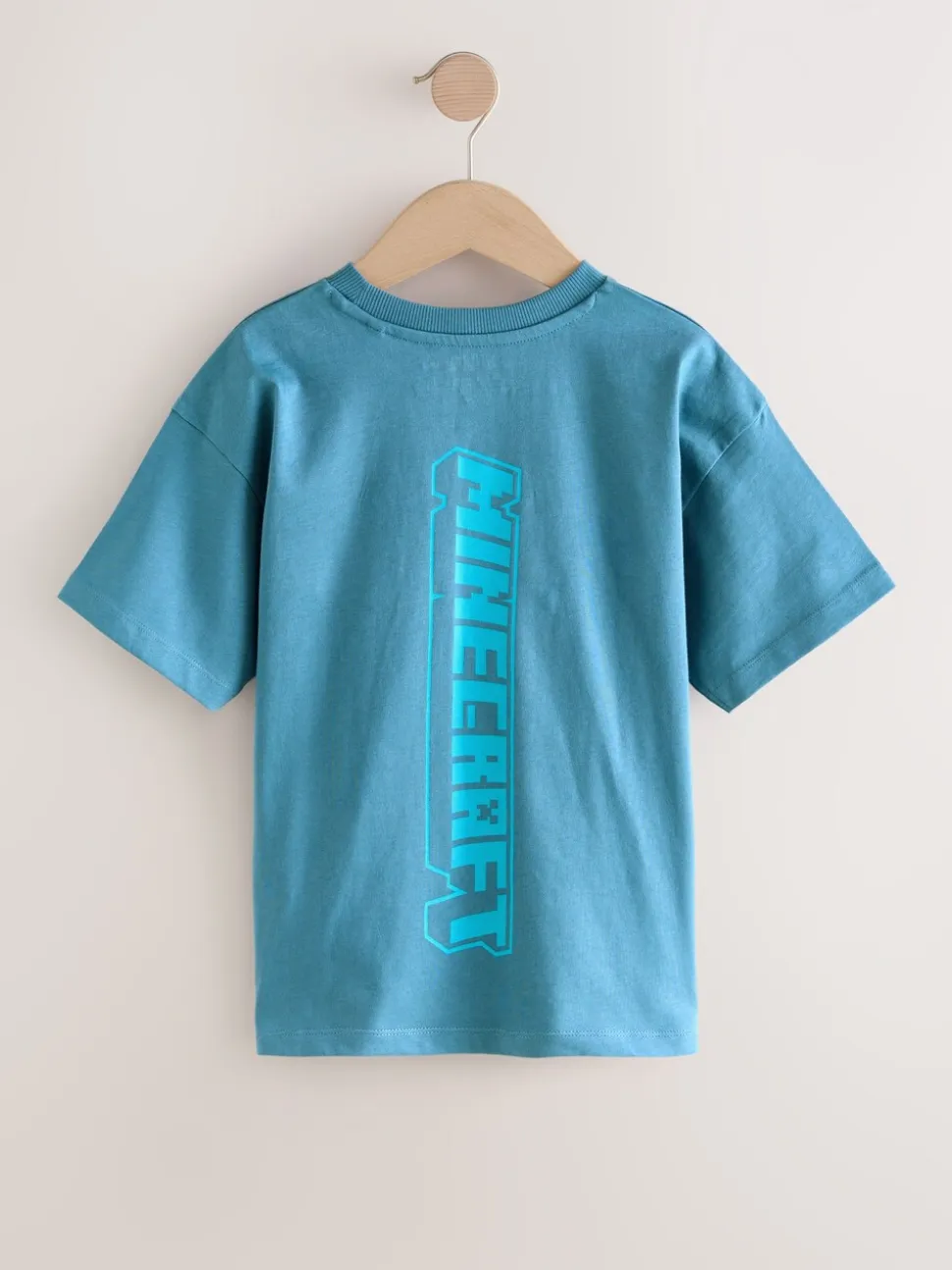 Donkerblauw - Minecraft T-shirt met pailletten (3-16jr)
