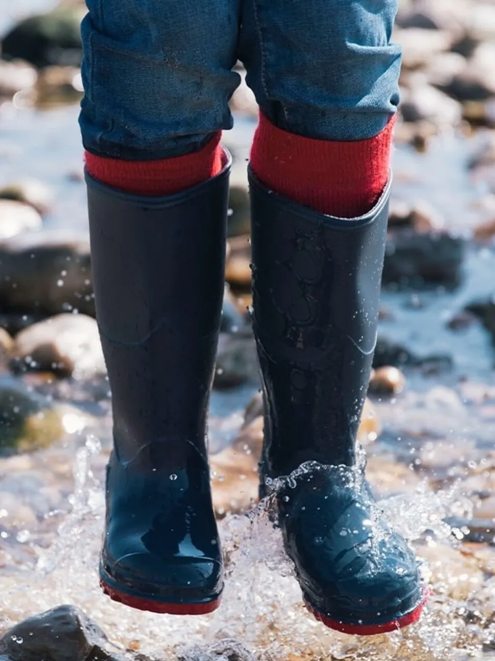Donkerblauw - Muddy Puddles klassieke waterdichte regenlaarzen
