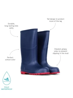 Donkerblauw - Muddy Puddles klassieke waterdichte regenlaarzen